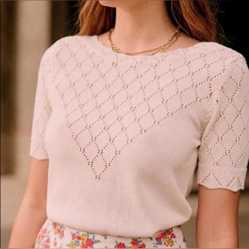 Sezane Herald Knit Top